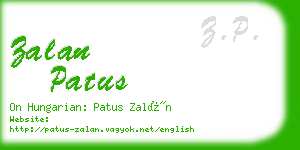 zalan patus business card